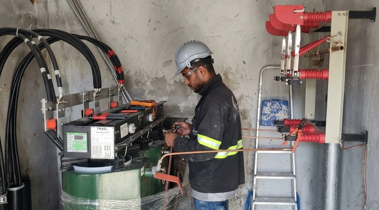Montagem e manutenção de subestação elétrica